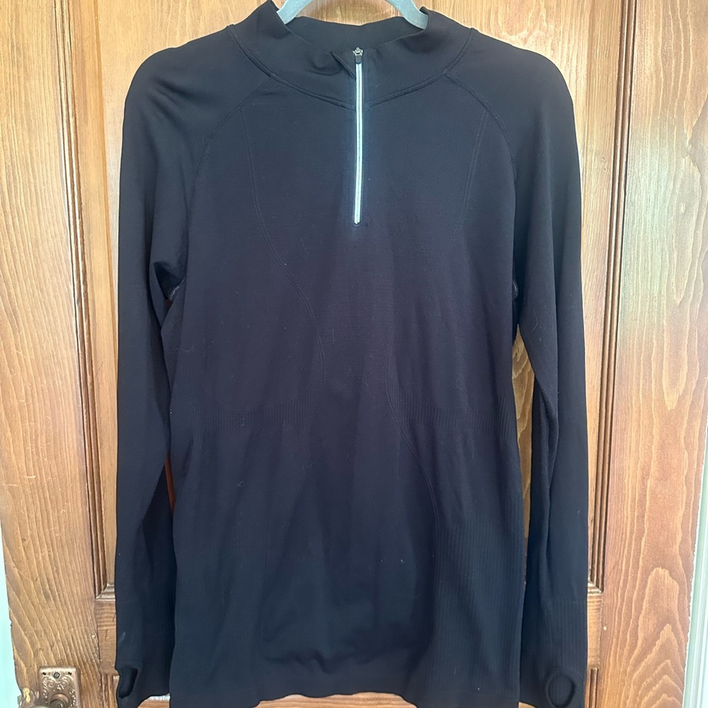ZYIA Black Quarter-Zip Performance Top